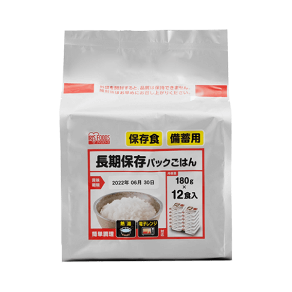 長期保存パックごはん　180g×12パック