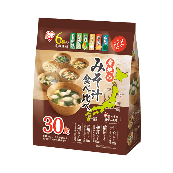 すぐおいしい味噌汁　産地のみそ汁　食べ比べ30食入