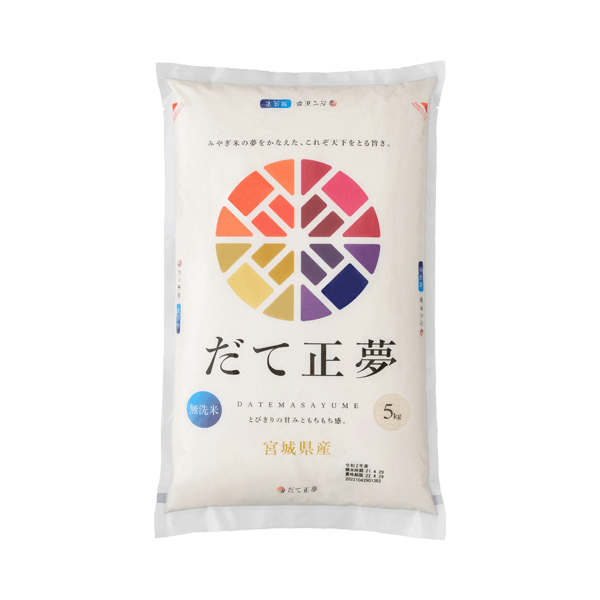 無洗米　宮城県産だて正夢　5kg
