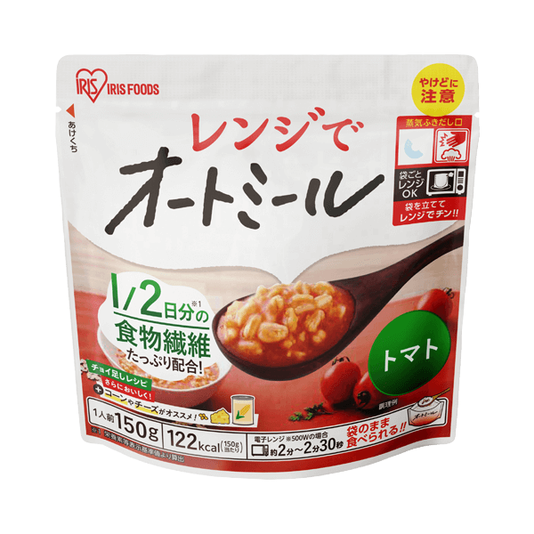 レンジでオートミール　トマト　150g