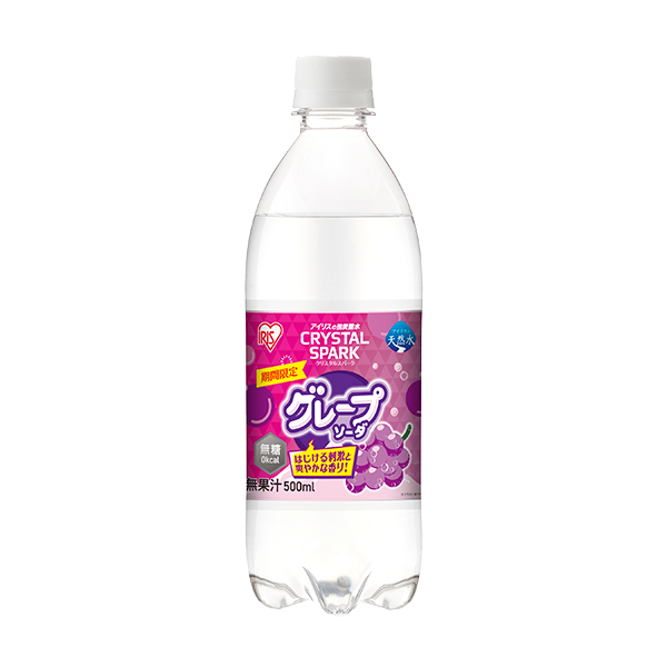 CRYSTAL SPARK　グレープソーダ　500ml