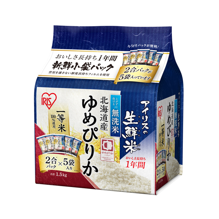 無洗米　北海道産ゆめぴりか　1.5kg